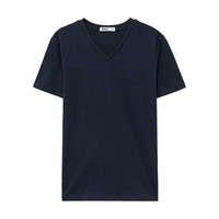 美特斯邦威短袖t恤男装基础打底修身纯棉纯色时尚V领打底衫流行百搭修身纯棉 玛瑙绿 2XL 185 104B