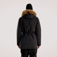 奥索卡OZARK羽绒服男女同款 冬季毛领防风羽绒服休闲外套156612 黑-301 2XL (185)