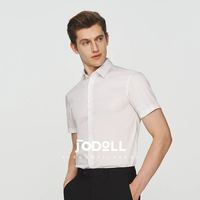 乔顿 短袖衬衫夏日纯色商务休闲弹力男士衬衣