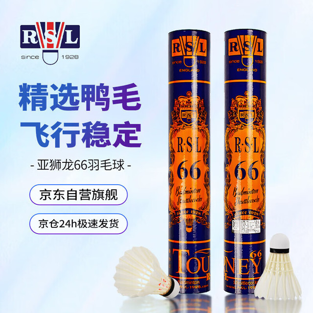 亚狮龙 RSL 经典系列 RSL66 羽毛球 66号 77速 12只装
