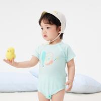 纯棉薄款新生儿衣服宝宝睡衣爬服哈衣男童女童2024春装两件装