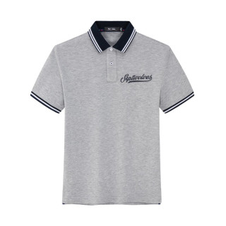 七匹狼 纯棉 时尚翻领 短袖POLO衫    005(浅灰) XL 175/96A（任选2件）