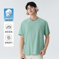班尼路休闲青少年t恤男短袖夏季纯棉透气运动吸汗重磅宽松大码半袖 【重磅纯棉】-中灰#PB蓝鲸尾 M