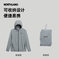 诺诗兰（NORTHLAND）25夏季男户外徒步外套凉感透气防泼水UPF50+防晒皮肤衣 化石灰色-男 S 165男