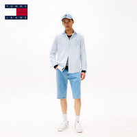TOMMY JEANS【张元英同款】25春夏男女牛津纺条纹亚洲长袖/纯棉简约衬衫 【牛津纺纯色】C3Q