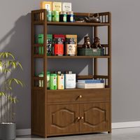 益品家 茶叶柜 办公室茶水柜 客厅落地茶边柜 茶桌侧边储物收纳小柜子
