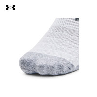 安德玛（UNDERARMOUR）运动袜男女同款训练休闲短筒袜弹力透气跑步袜子 1370076-100白色/三双装 XL