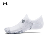 安德玛（UNDERARMOUR）运动袜男女同款训练休闲短筒袜弹力透气跑步袜子 1370076-100白色/三双装 S