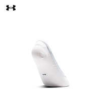 安德玛（UNDERARMOUR）运动袜男女同款训练休闲短筒袜弹力透气跑步袜子 1361148-100白色船袜/三双装 S
