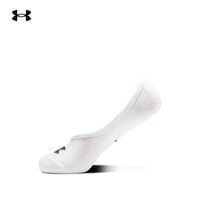 安德玛（UNDERARMOUR）运动袜男女同款训练休闲短筒袜弹力透气跑步袜子 1361148-100白色船袜/三双装 M