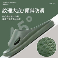 IQGD拖鞋男凉拖鞋女鞋室内外简约时尚舒适软底防滑浴室居家 黑色 42-43