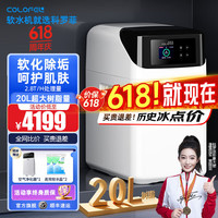 科罗菲 COLOFEL 大白软水机家用双罐2.8T/H大流量 20升树脂