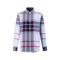 Tommy Hilfiger 男纯棉牛津纺拼色尖角扣合身版休闲衬衫外套30626