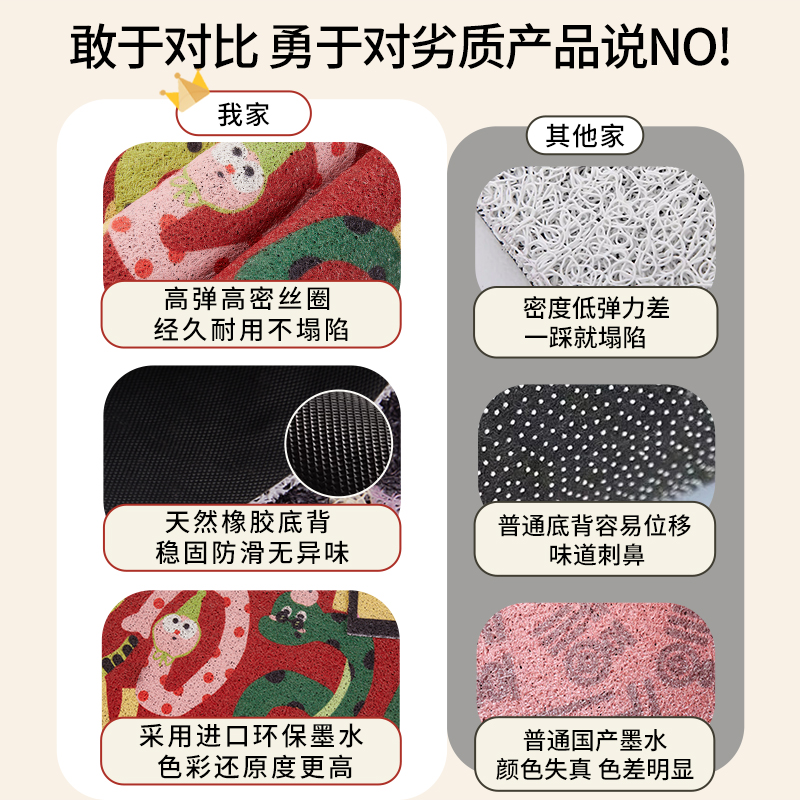 蛇年入户门地垫家用进门脚垫免洗可裁剪丝圈脚垫门外防滑地毯