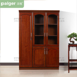 派格 家具（Paiger）三门木质油漆文件柜储物柜资料柜衣橱柜子衣柜
