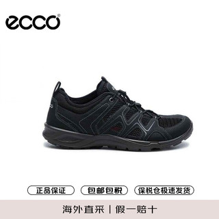 爱步（ECCO）运动鞋男 网孔透气户外多功能鞋 热酷系列825774 51052黑色 42  42 （男款）