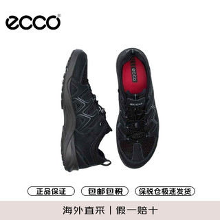 爱步（ECCO）运动鞋男 网孔透气户外多功能鞋 热酷系列825774 51052黑色 42  42 （男款）