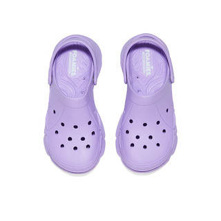 斯凯奇（Skechers）洞洞鞋女夏季外穿透气厚底防滑沙滩鞋踩屎感包头休闲凉鞋111127 紫色/PUR 37 尺码偏大，选小一码
