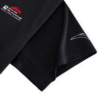 安踏（ANTA）速干T丨吸湿透气圆领短袖t恤男夏季透爽专业跑步运动上衣 【基础速干】基础黑5110-4 S (男165)