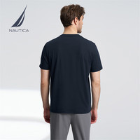 NAUTICA 男装春夏全棉亲肤柔软多色短袖圆领T恤男 藏青4NV M