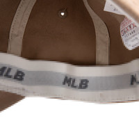 MLB帽子男女同款简约休闲帽刺绣鸭舌帽弯檐棒球帽款 米黄色/43BGS 57H