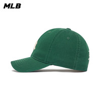 MLB帽子男女同款简约休闲帽刺绣鸭舌帽弯檐棒球帽款 绿色/50GNS 57H