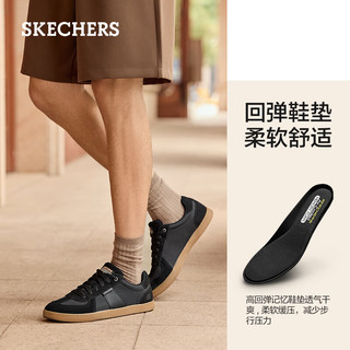 斯凯奇（Skechers）男鞋夏季德训鞋百搭休闲板鞋舒适透气运动鞋平底通勤鞋210960 灰褐色/TPE 39.5