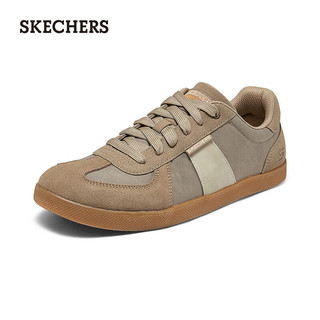 斯凯奇（Skechers）男鞋夏季德训鞋百搭休闲板鞋舒适透气运动鞋平底通勤鞋210960 灰褐色/TPE 39.5