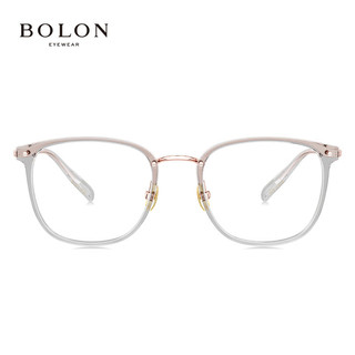  BOLON/暴龙 多屏防蓝光 近视眼镜架  玫瑰金|透浅灰 BT6023B13 万新1.67多屏防蓝光