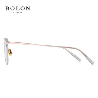  BOLON/暴龙 多屏防蓝光 近视眼镜架  玫瑰金|透浅灰 BT6023B13 万新1.67多屏防蓝光