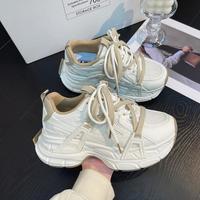 老爹鞋女款显脚小厚底2025春季网面鞋子增高运动鞋