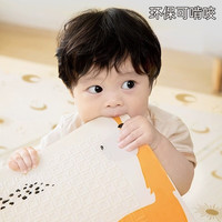 巧乐熊宝宝爬爬垫婴儿爬行垫XPE无毒无味无甲醛家用客厅儿童防摔地垫 包边整体垫丨哈尼熊+坠入星月 【150*180*2.5CM】升级加厚