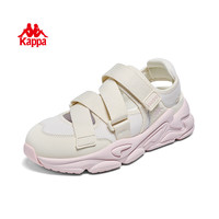 KAPPA卡帕背靠背女鞋厚底凉鞋女2025夏季新款户外休闲鞋软底运动鞋子女