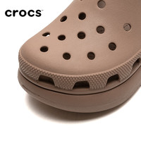 CROCS卡骆驰女鞋云朵clog洞洞鞋夏季户外运动鞋一脚蹬穿脱透气凉鞋拖鞋 拿铁色/泡芙clog 34-35 (220mm)