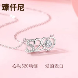 臻仟尼 s925银520白色项链