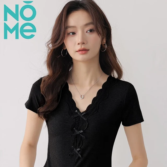  NOME/诺米家居 蕾丝花边 女士短袖T恤
