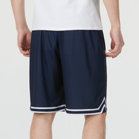 安德玛（UNDERARMOUR）男短裤25夏季黑色运动裤户外篮球裤休闲裤宽松速干裤 深蓝速干-吸湿干爽 M 110-130斤