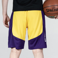 安德玛（UNDERARMOUR）男短裤25夏季黑色运动裤户外篮球裤休闲裤宽松速干裤 黄色透气-快干材质 2XL 170-190斤