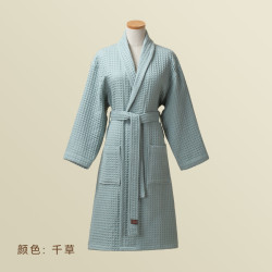 厚祐 HOYO 和颜浴袍纯棉毛巾料长款男女家用吸水速干保暖全棉款浴衣