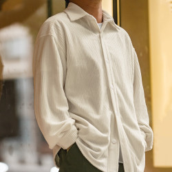 马登 工装 提花针织长袖衬衫男TW2107029