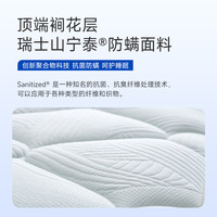 爱舒席梦思黄麻海绵天然乳胶主卧双人软硬两用独立弹簧 星河