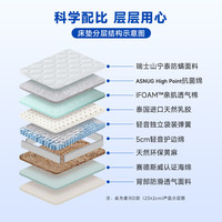 爱舒床垫席梦思黄麻海绵天然乳胶主卧双人软硬两用独立弹簧床垫 星河 星河B款 1500*2000