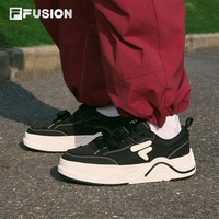章昊同款|FILA FUSION斐乐女鞋帆布鞋2025夏季男厚底低帮板鞋