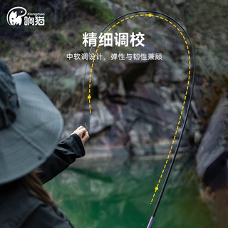 响猫4A小物竿全套饵料子线钩线组超短轻量溪流竿儿童便携钓鱼竿小手竿 1.5m 就玩套装 桃气【粉】