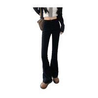 真维斯（Jeanswest）女装时尚显瘦喇叭裤 2025春季新款女式高腰牛仔长裤LE 8010