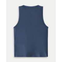 ABERCROMBIE & FITCH女装25夏季新款美式复古时尚小麋鹿LOGO修身上衣背心KI139-5825 海军蓝