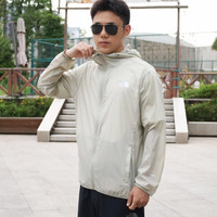 The North Face北面皮肤衣男士春夏运动户外透气防晒皮肤衣外套87V6 1I4/陶土灰 XL (180)