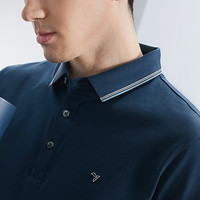 柒牌(SEVEN)polo衫短袖男夏季清凉透气5A抗菌2A防螨上衣【不变形领】 孔雀蓝 2XL (185)