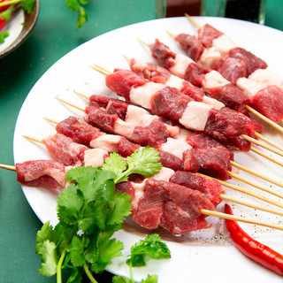  游牧御品 内蒙古草原羔羊肉 羊肉串  简装 200g 8串