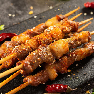  游牧御品 内蒙古草原羔羊肉 羊肉串  简装 200g 8串